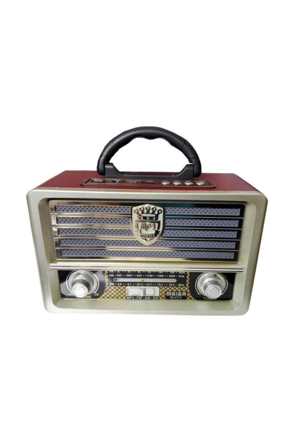 OZCMAX Meier M-113bt Nostaljik Retro Ahşap Bluetooth Fm Radyo
