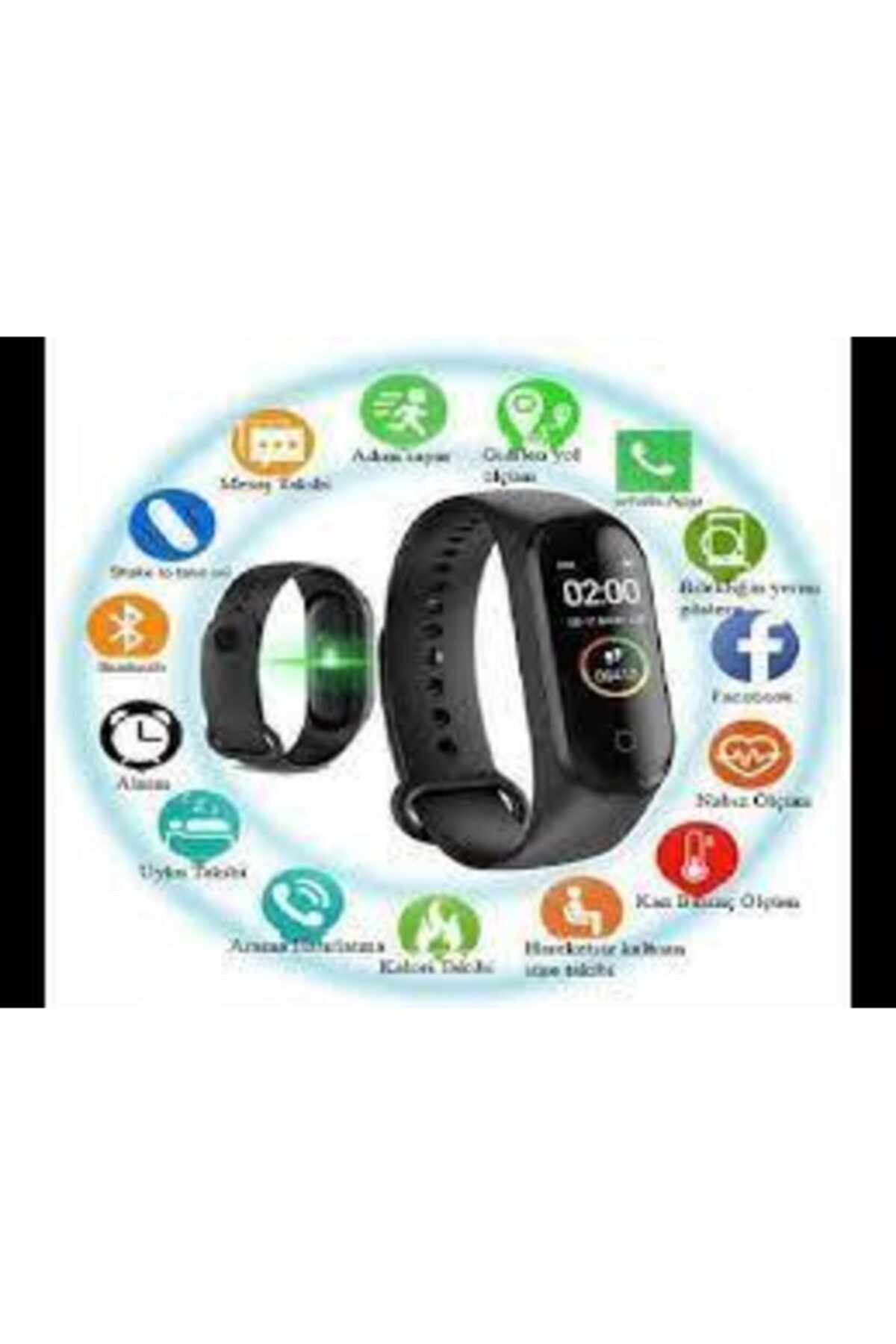 BLG ELEKTROİNK M4 Akıllı Bileklik Smart Band Renkli Ekran Yeni Versiyon