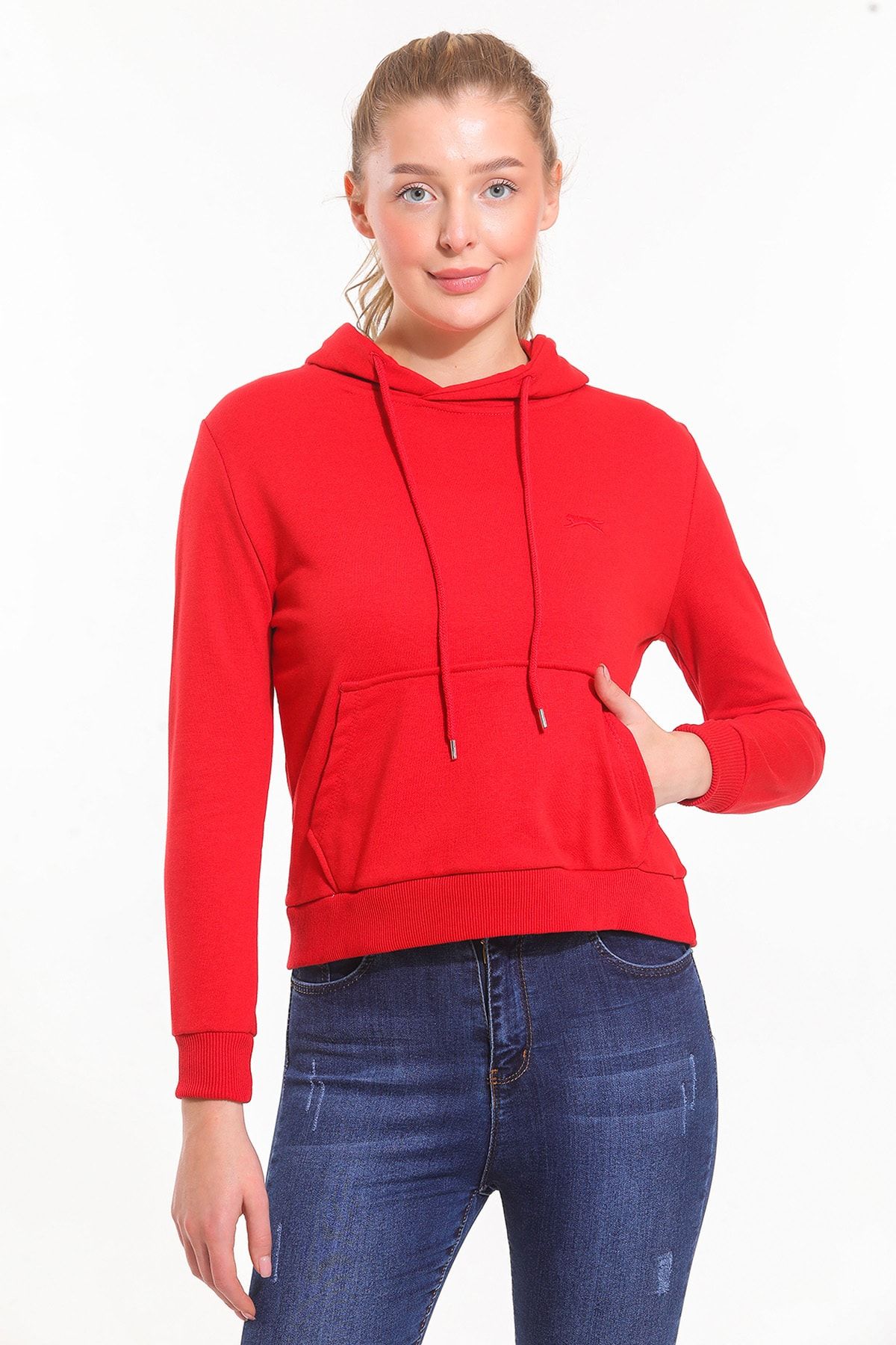 Slazenger Sara Kadın Sweatshirt Kırmızı