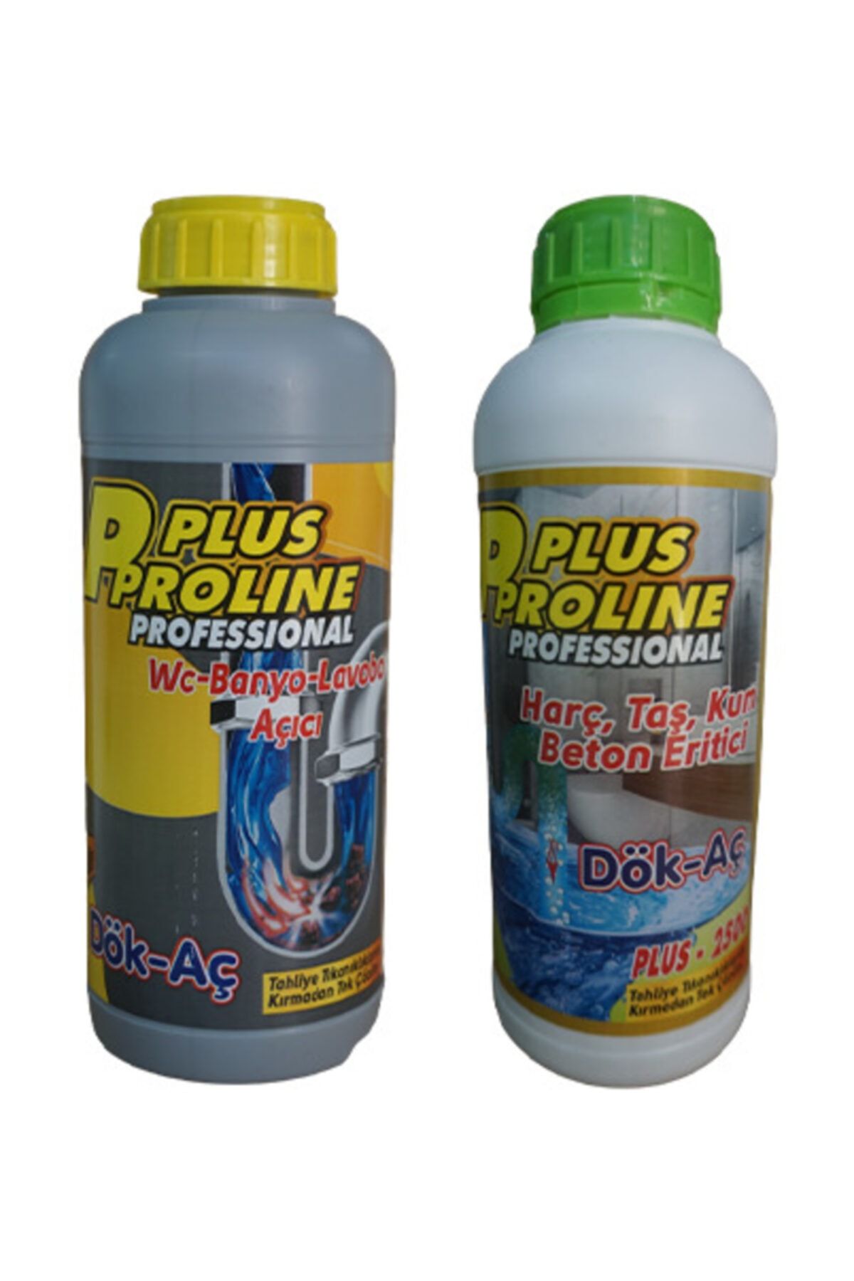 PLUS PROLİNE Harç Beton Eritici Ve Dök Aç Lavabo Açıcı 2kg Set