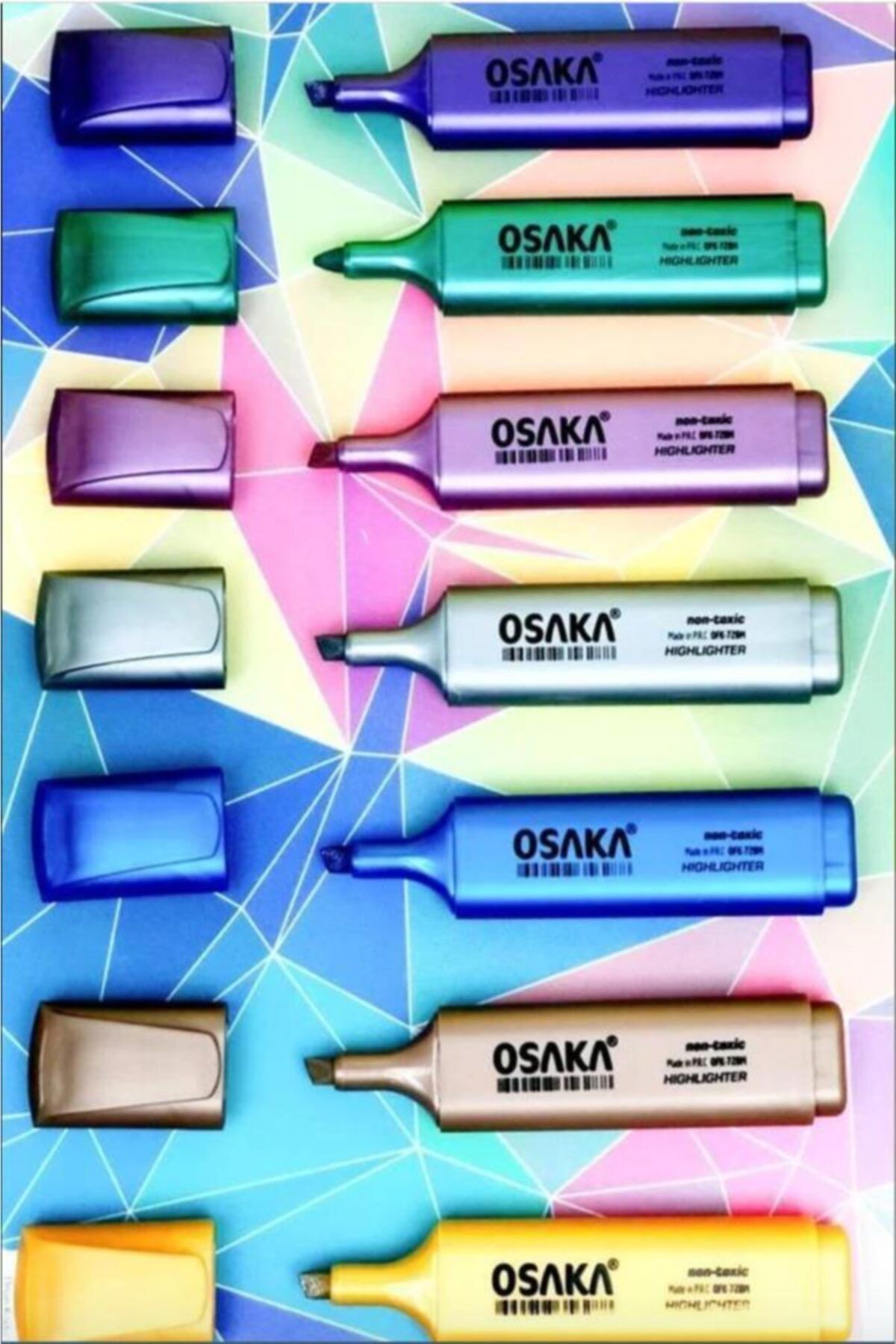 Osaka Pembe Neon Fosforlu Kalem 12'li Kutu