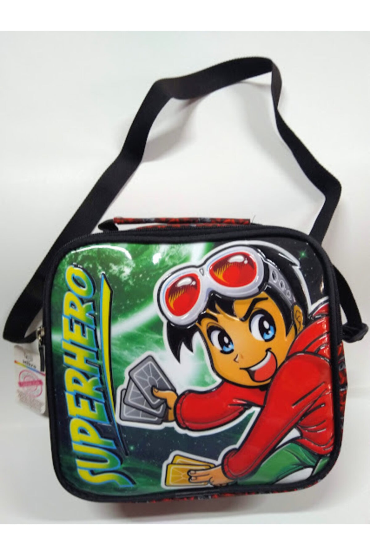 Mikro Erkek Çocuk Termoslu Beslenme Çantası / Süperhero Resimli / Kırmızı