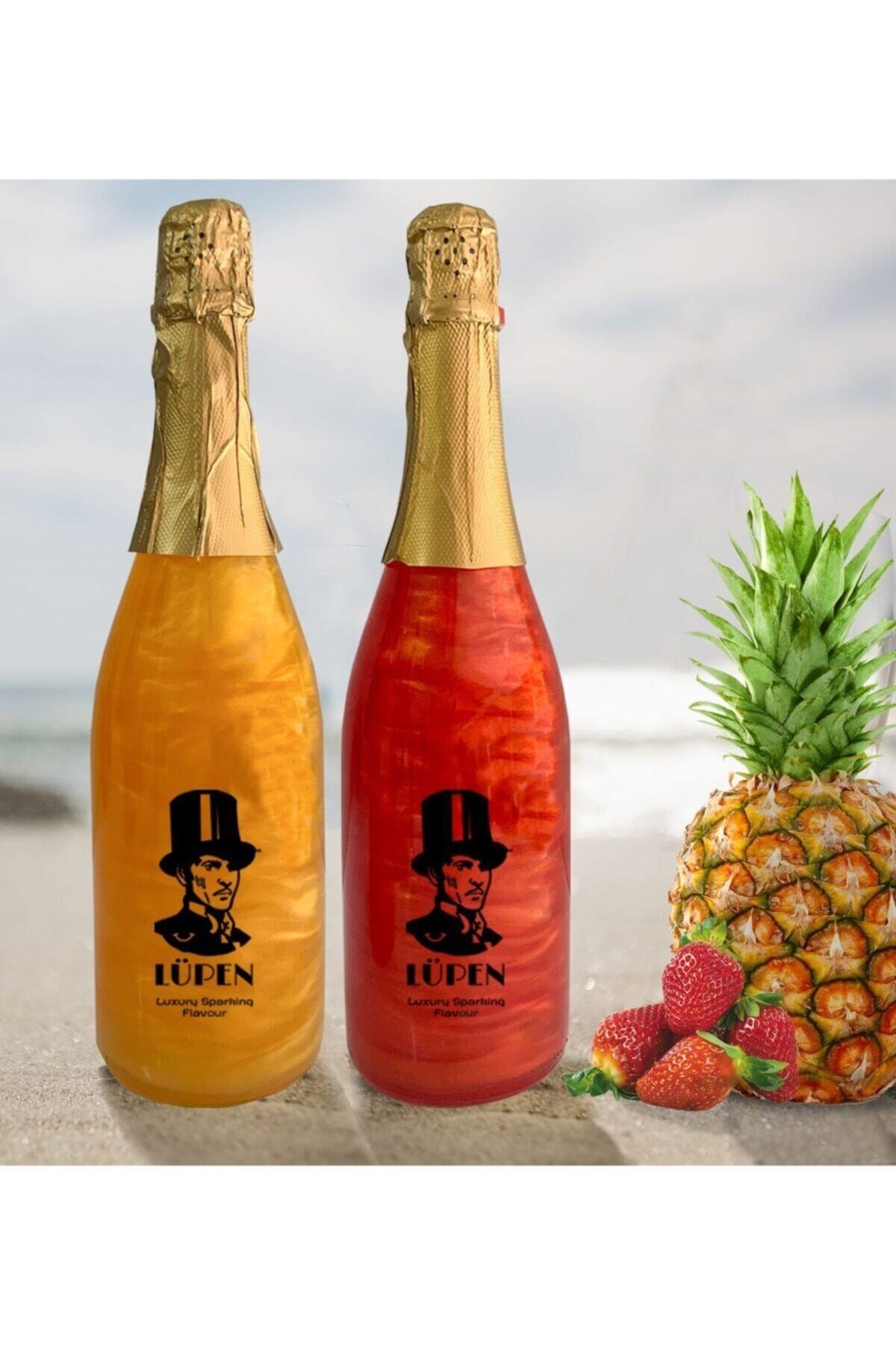 Lüpen Alkolsüz Simli Tuttu Frutti Çilek Aromalı Gazlı Içecek 750 ml 2 Adet