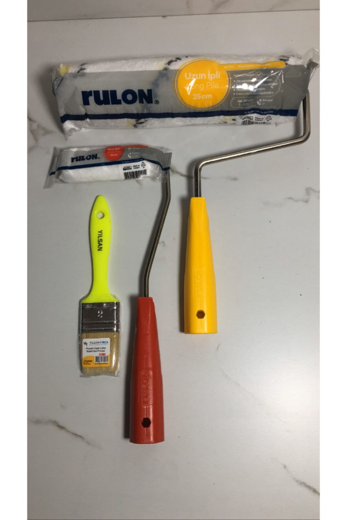 AKRSYAPI Rulo Boyacı Seti 3'lü Badana Seti ( Rulo+fırça+parmak Rulo )