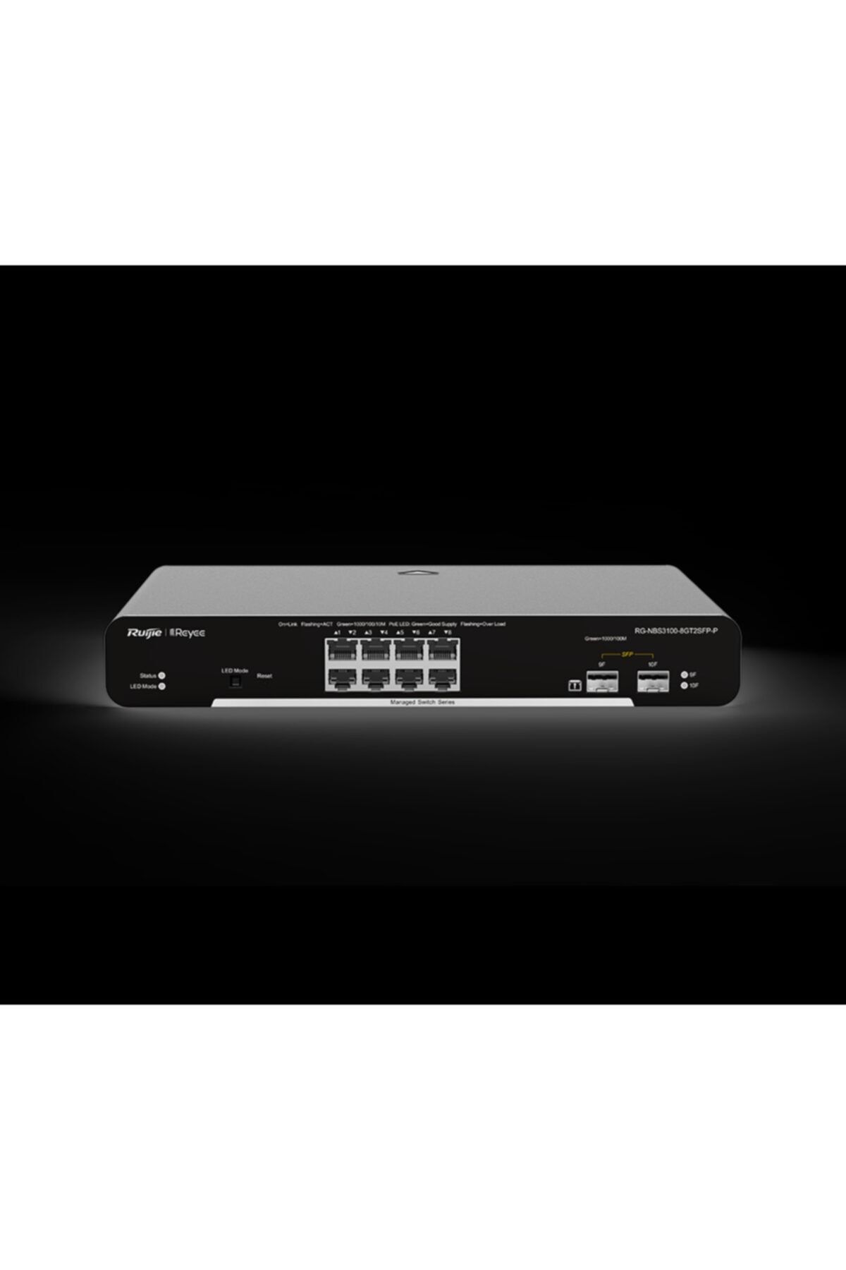 RUIJIE REYEE Reyee Rg-nbs3100-8gt2sfp-p 8 Portlu 10/100/1000 Gigabit + 2 Sfp 8 Port Poe L2 Yönetilebilir Switch