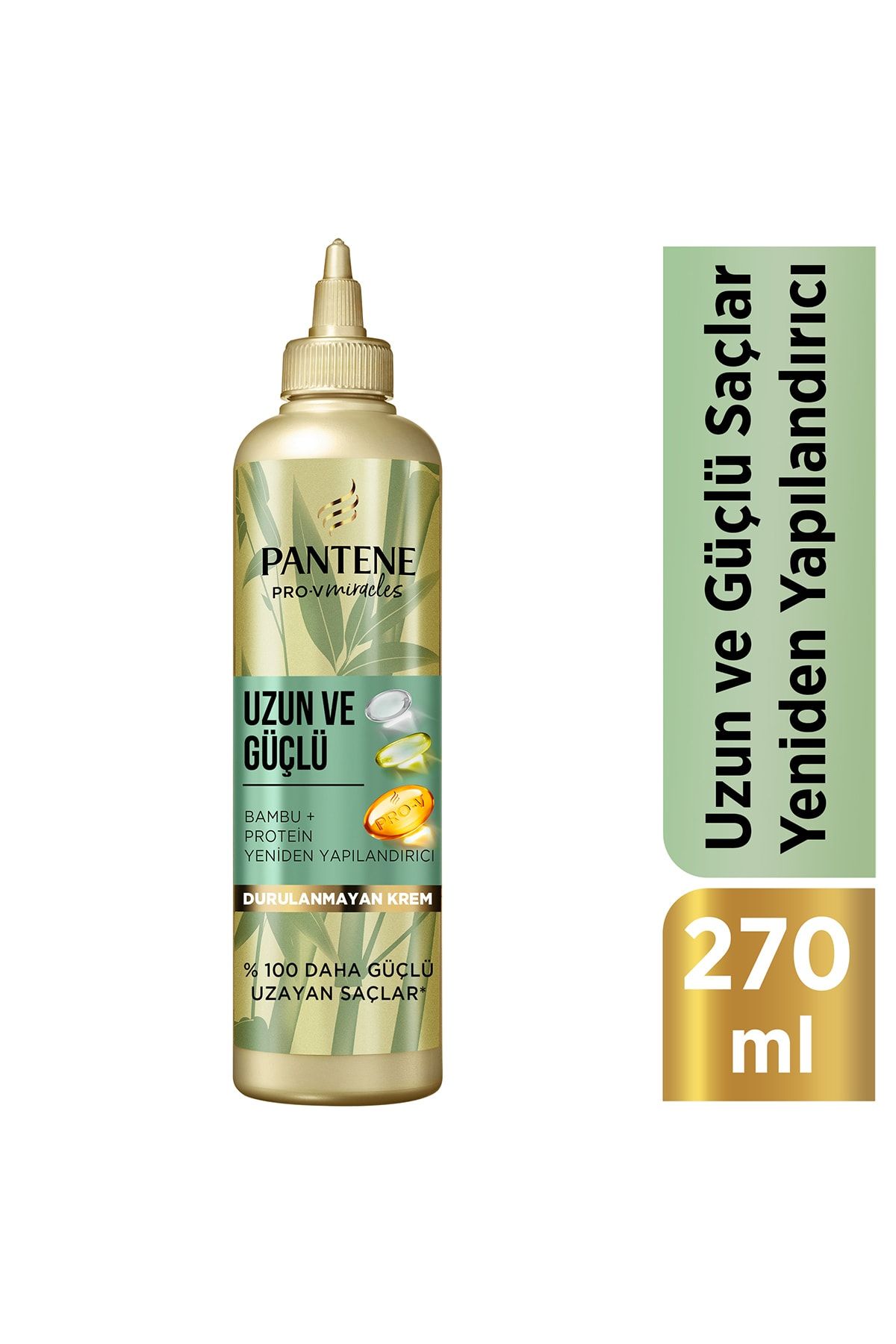 Pantene Uzun ve Güçlü Şekillendirici Krem, Bambu ve Proteinli, 270ml