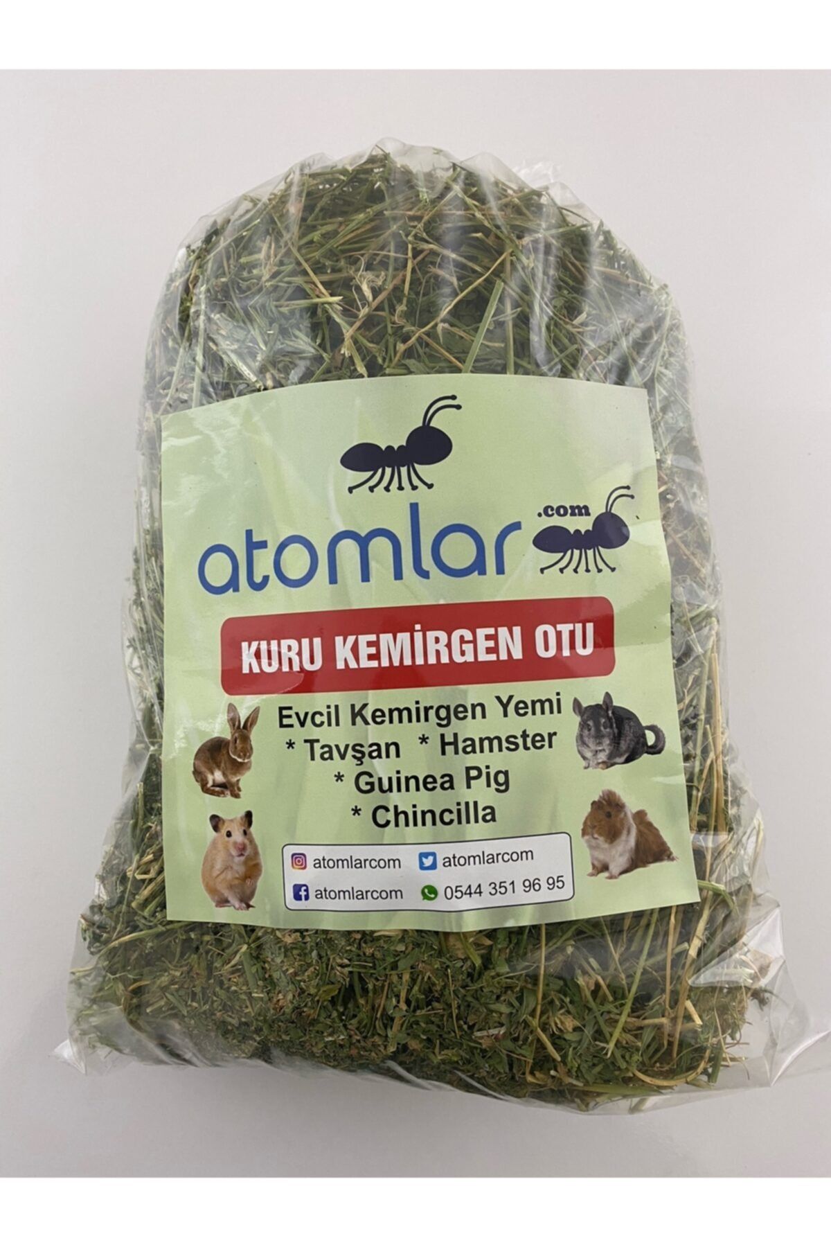 ATOMLAR Kuru Yonca Kemirgen Otu Kendi Üretimimiz Bol Yapraklı 1 Kg