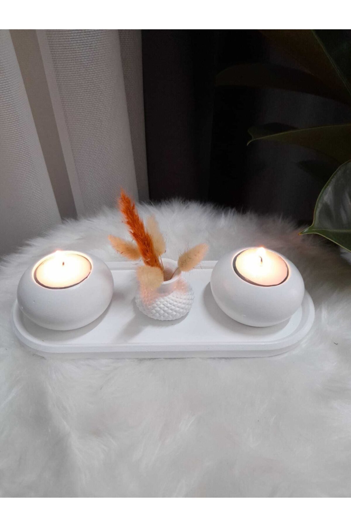 Dudo Baby Dodu 2'li Tealight Mumluk Set Beyaz