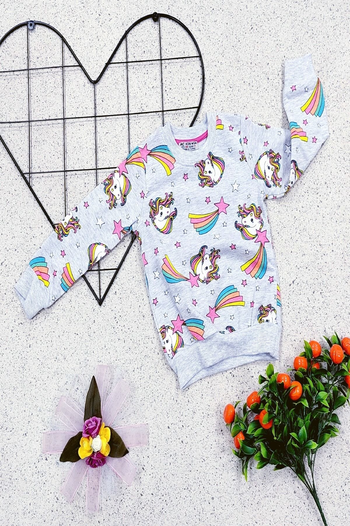 Mc Kids Unicorn Baskılı Kız Çocuk Pijama Üst