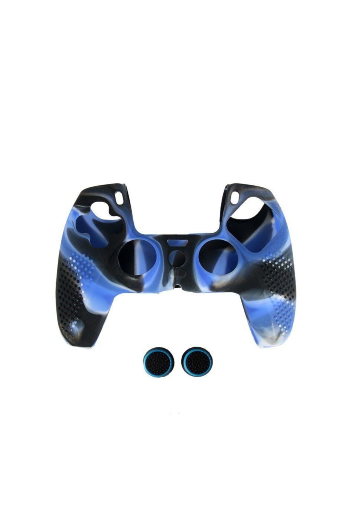İstoc Trend Playstation 5 Dualsense Gamepad Mavi Slikon Koruyucu Set, Ps5 Slikon Kılıf Ve Analog Koruyucu