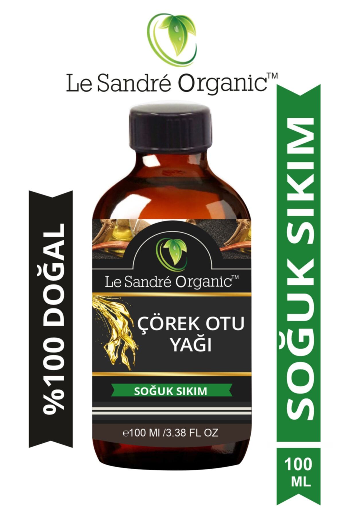 Le Sandre Organic Soğuk Sıkım Çörek Otu Yağı 100 Ml