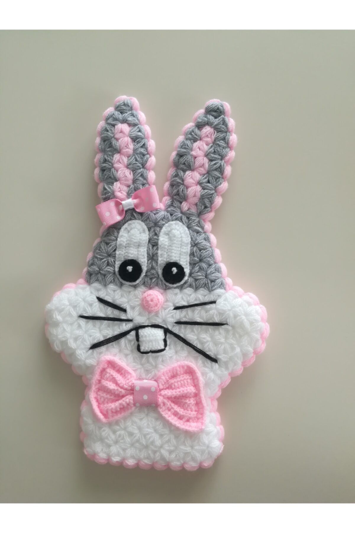 Nursenin Lifleri Tavşan Bugs Bunny Kese Örgü Lif/kukla