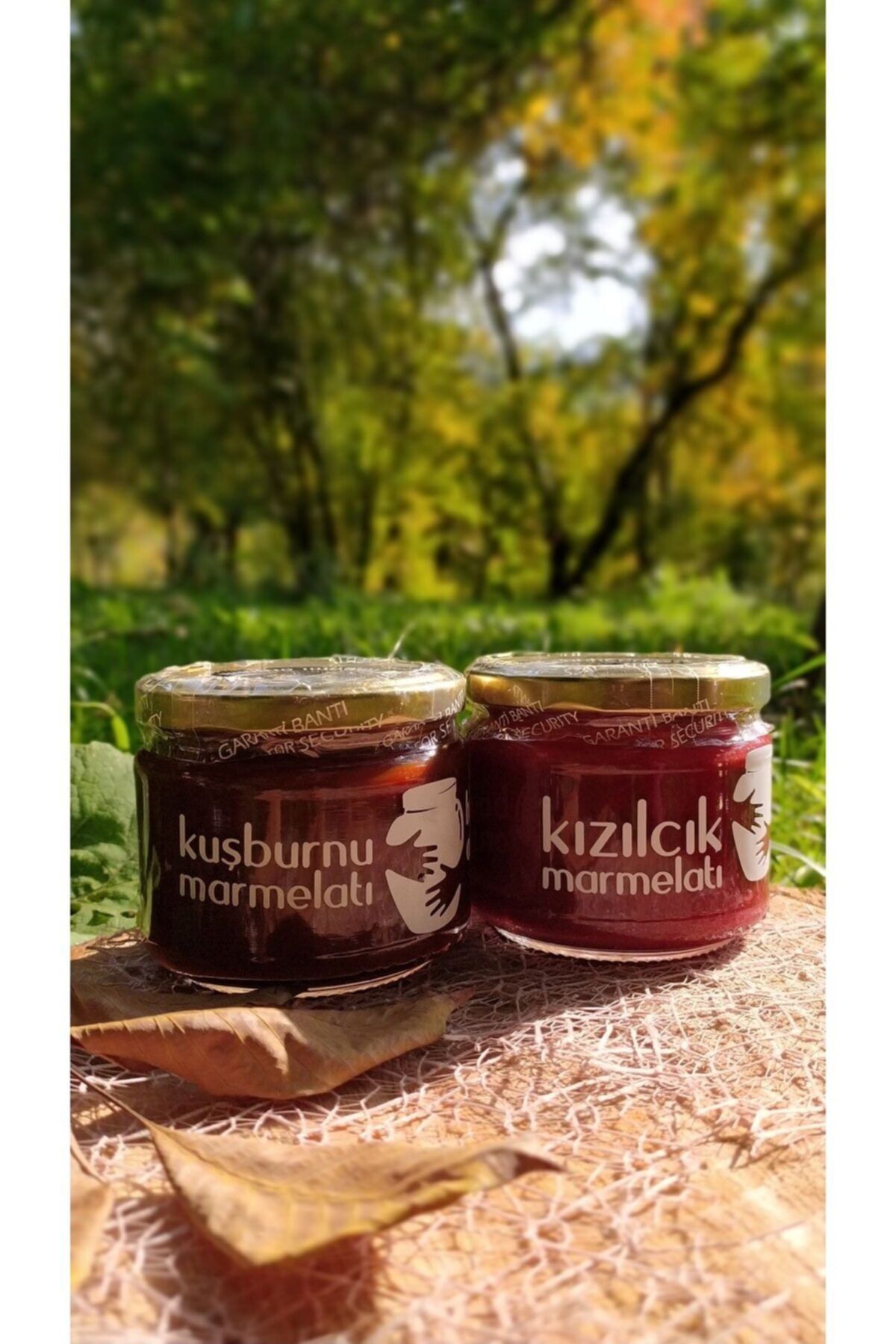 KAVANOZUM Ev Yapımı 2'li Marmelat Paketi (kuşburnu Marmelatı+kızılcık Marmelatı) Cam Kavanoz