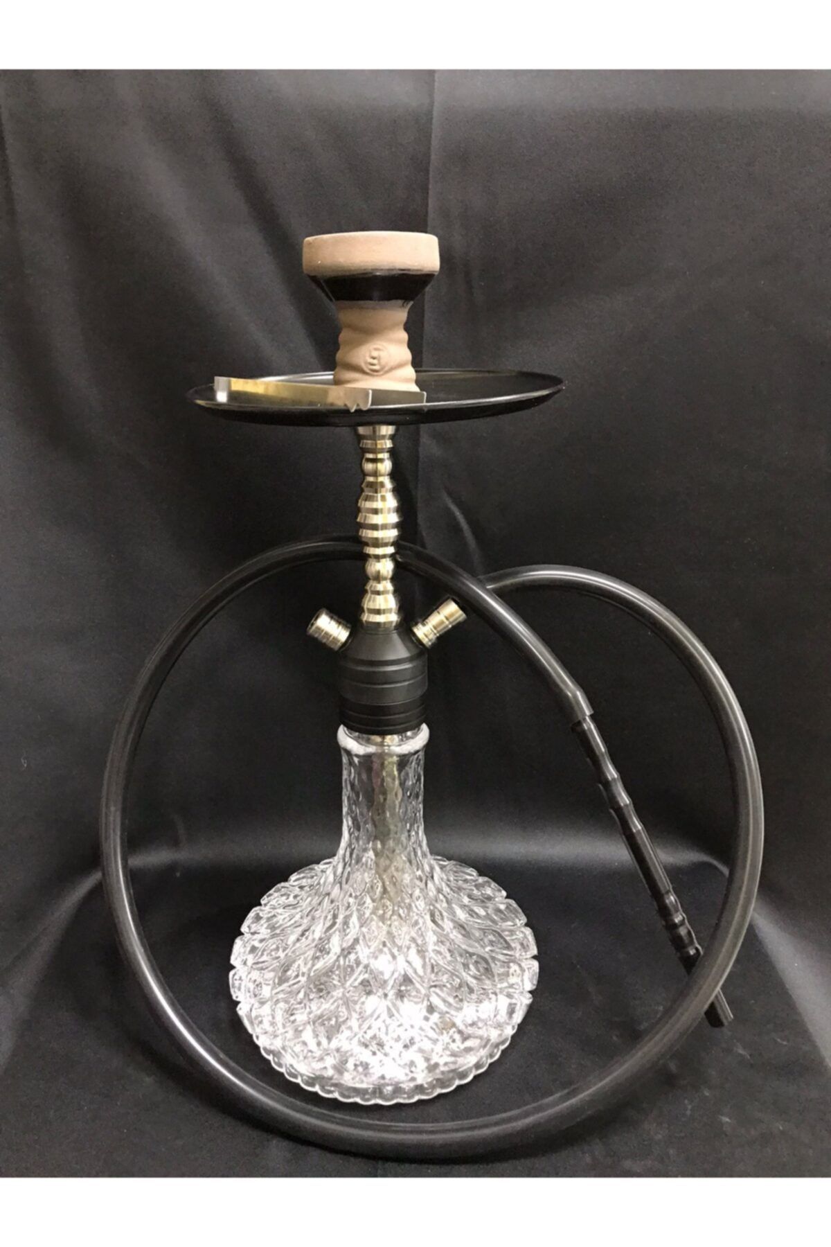 ORJİN TOBACCO Konya Kılavuzlu Gri Nargile Takımı 43cm Boy