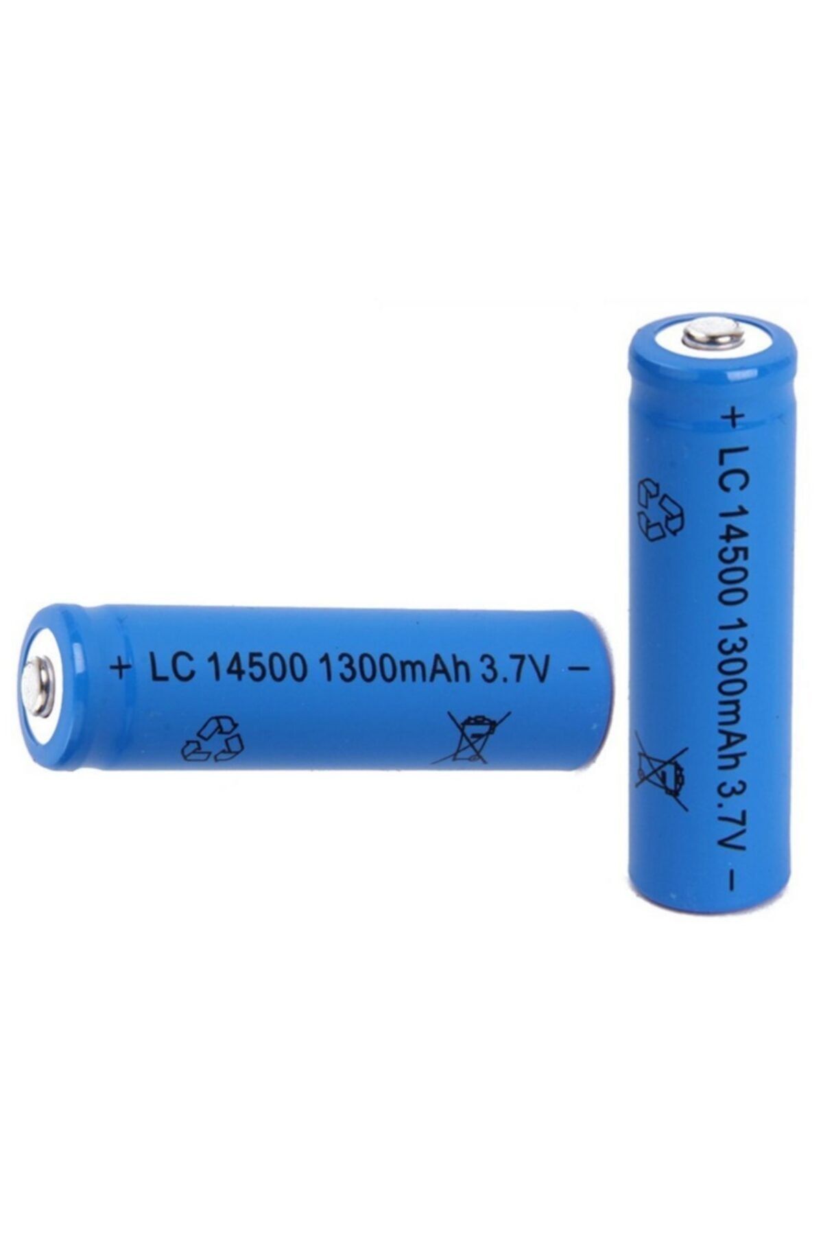 Watton 14500 3.7v 1300mah Aa Şarj Edilebilir Pil (el Feneri Pili) 2li