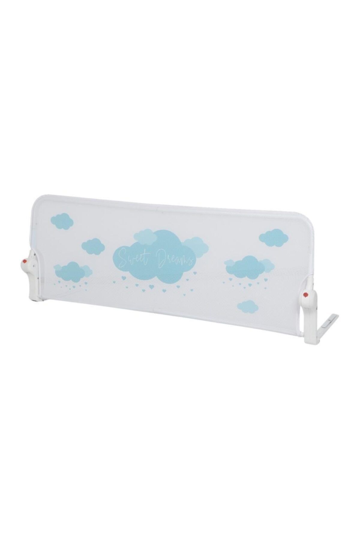 ugurbocegicocukdunyası Babydoor Bebek Güvenlik Yatak Bariyeri 150 Cm Mavi Bulut Katlanabilir