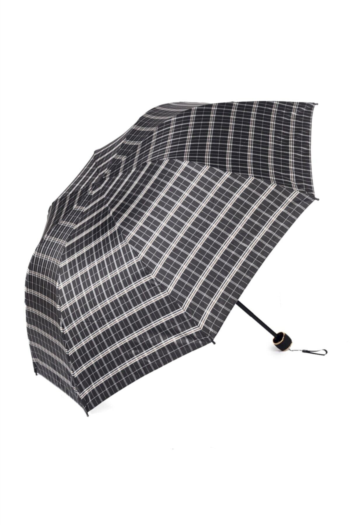 Marlux Siyah Ekoseli Kadın Şemsiye M21mar358r001