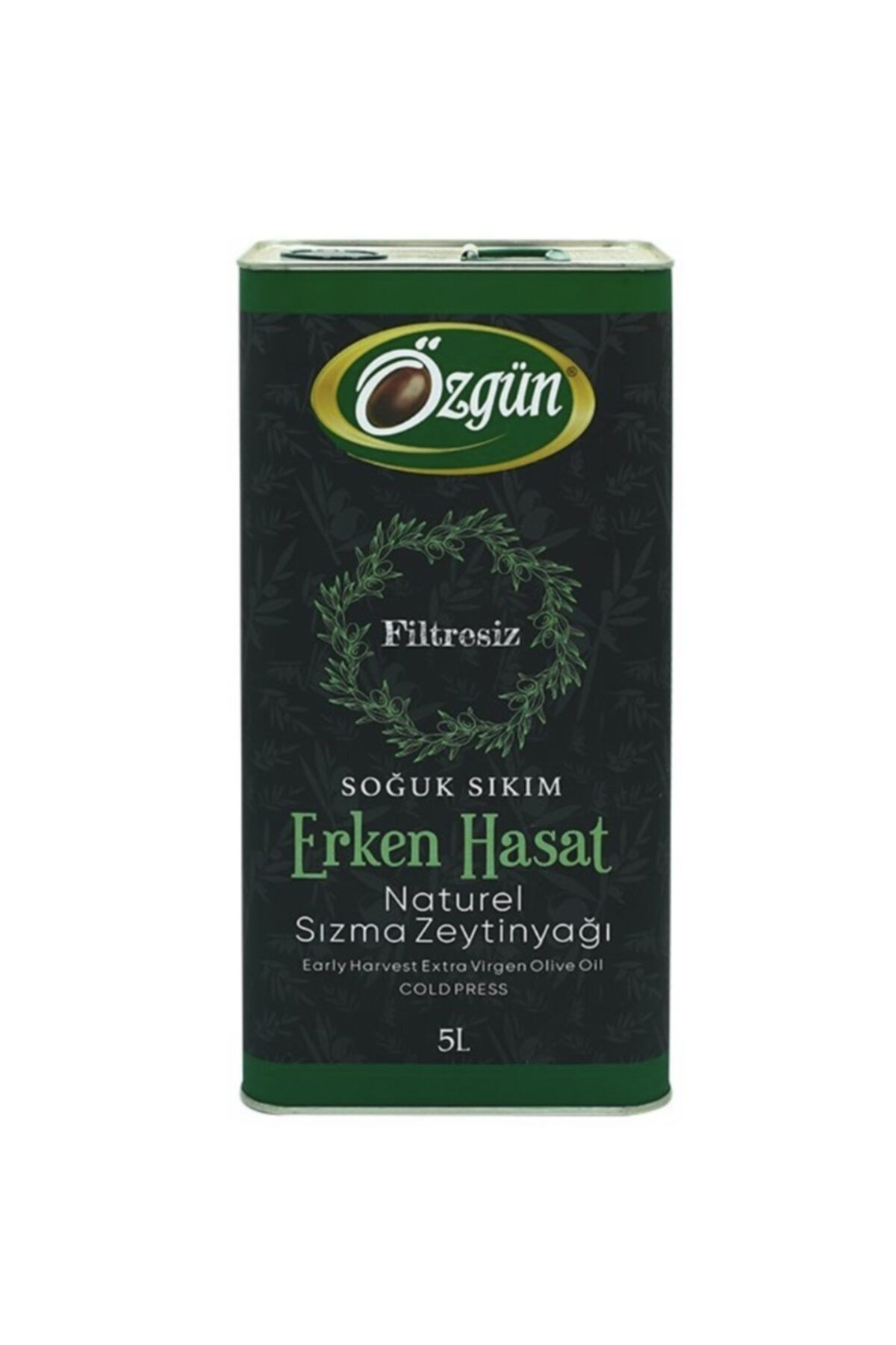 ÖZGÜN ZEYTİN & ZEYTİNYAĞI Özgün 5 L Erken Hasat Sızma Zeytinyağı (2021 YILI ÜRETİMİ)