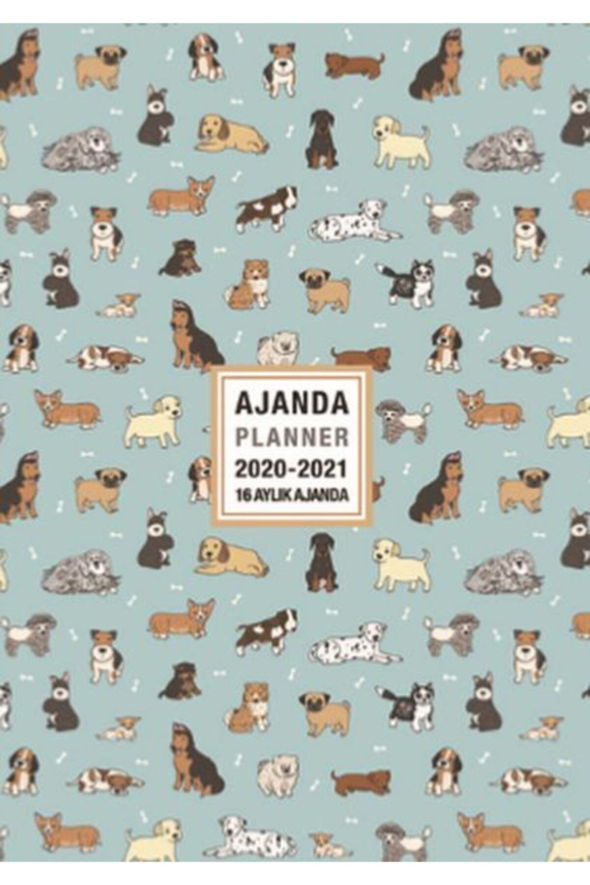 Akademi Çocuk 2020-2021 16 Aylık Ajanda Lovely Dogs 3083 - 12x17 Cm