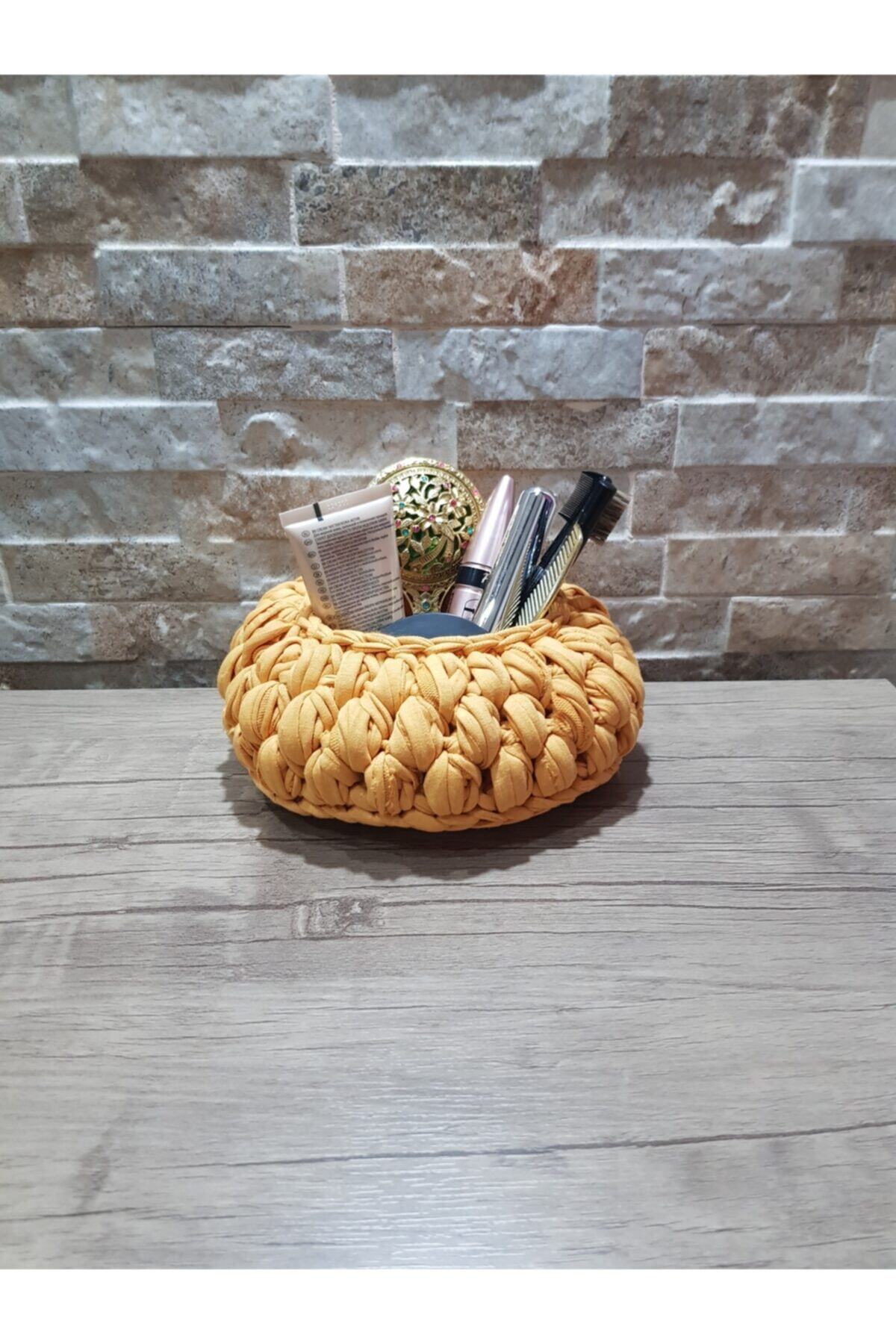 EGE ÖRGÜM El Örgüsü Sepet Hardal Renk