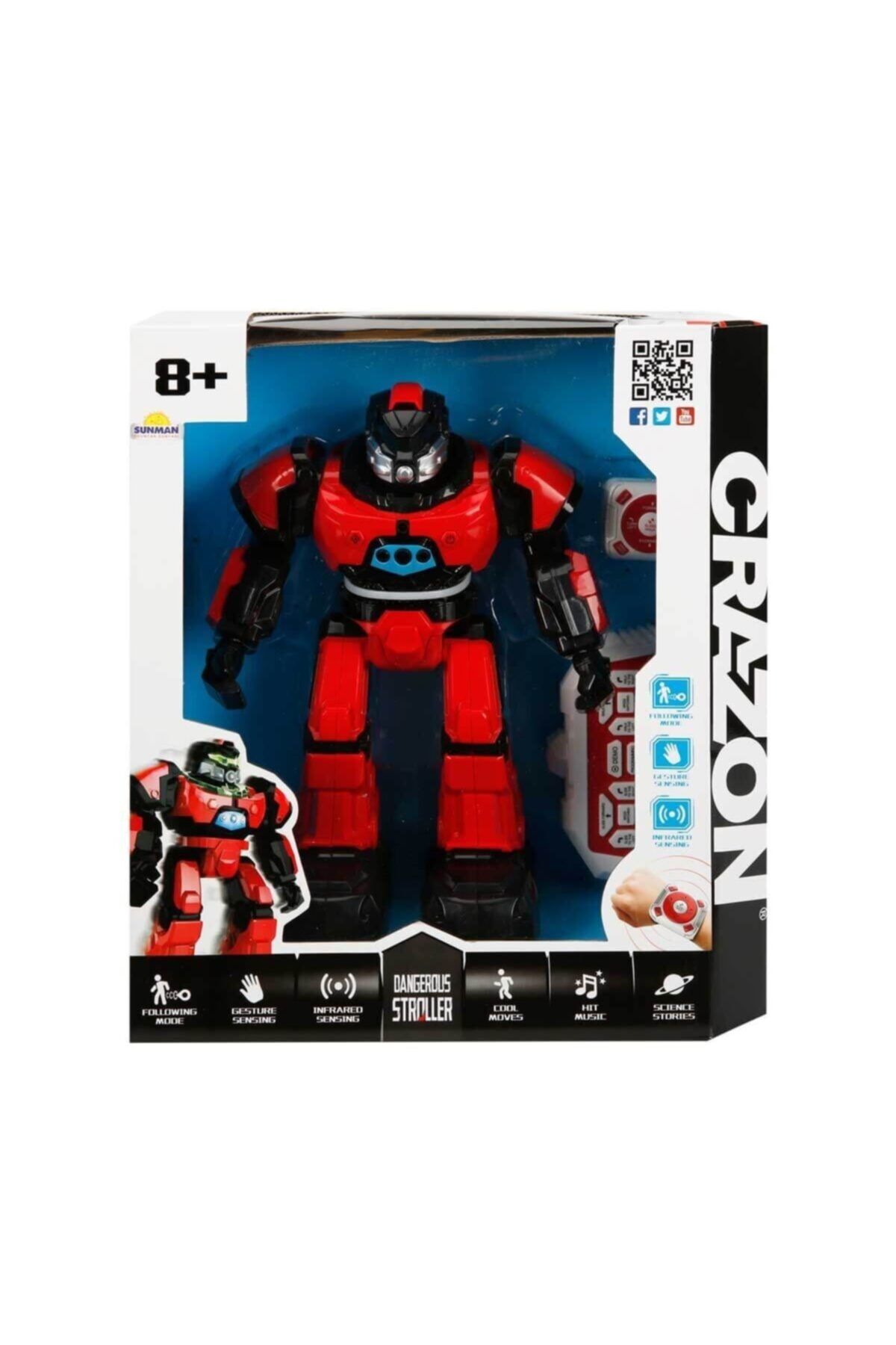 Sunman 2066 , Uzaktan Kumandalı Crazon Fonksiyonlu Robot