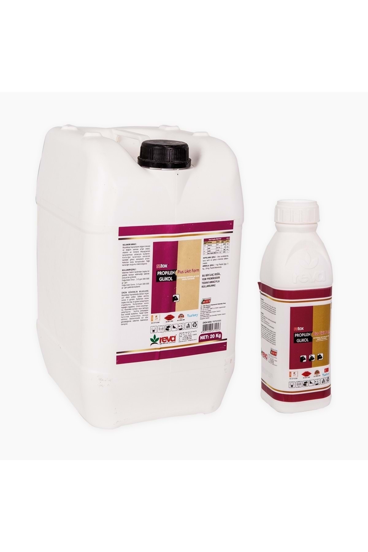 REVA Retox Propilen Glikol Plus 5kg Doğum Öncesi Ve Sonrası Hayvan Yem Katk