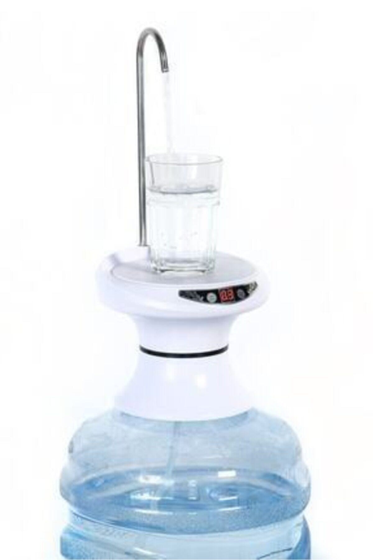 Pratiko Şarjlı Standlı Otomatik Damacana Pompası Beyaz Renk