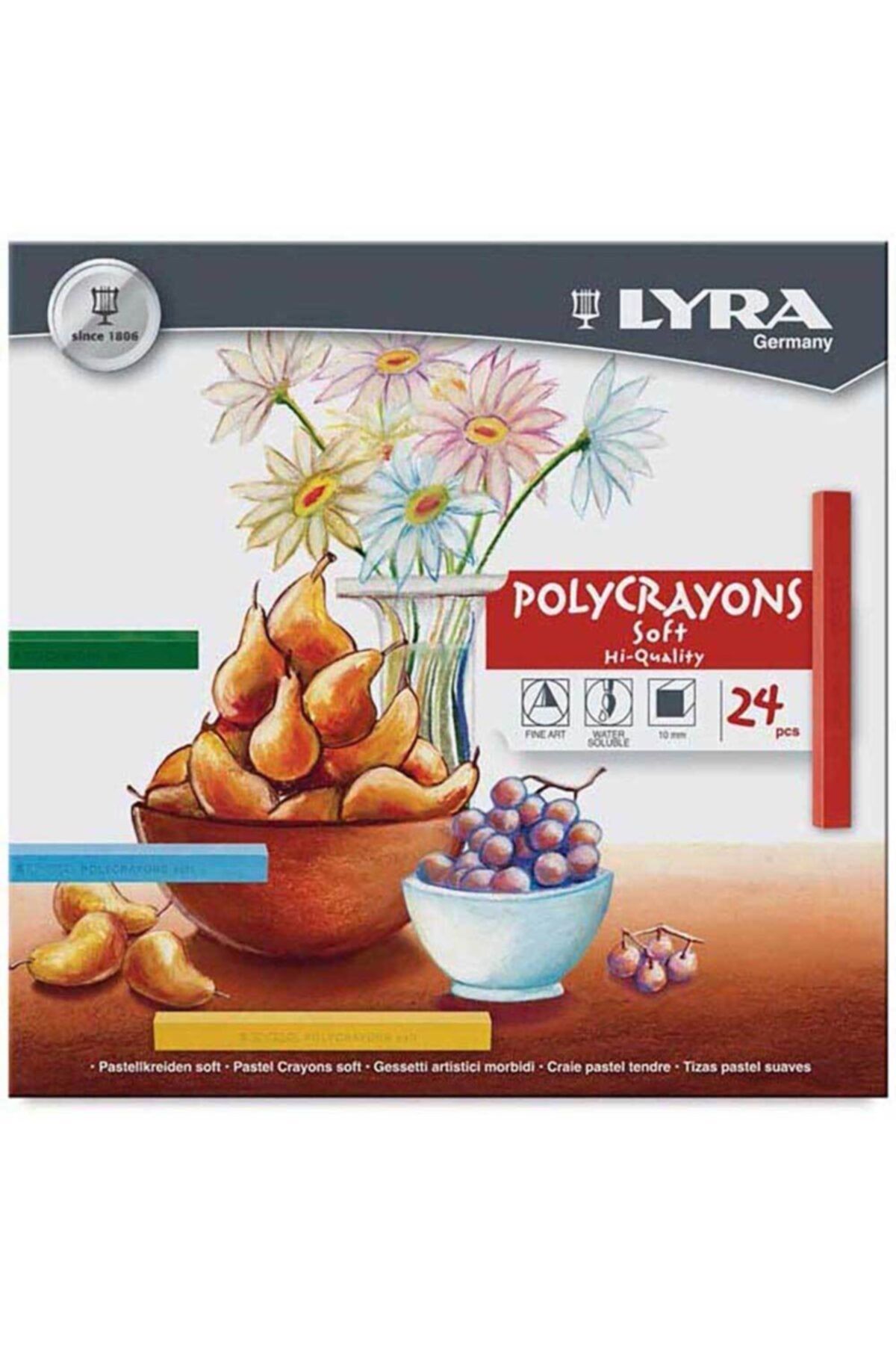 LYRA Polycrayons Soft - Toz Pastel 24 Renk