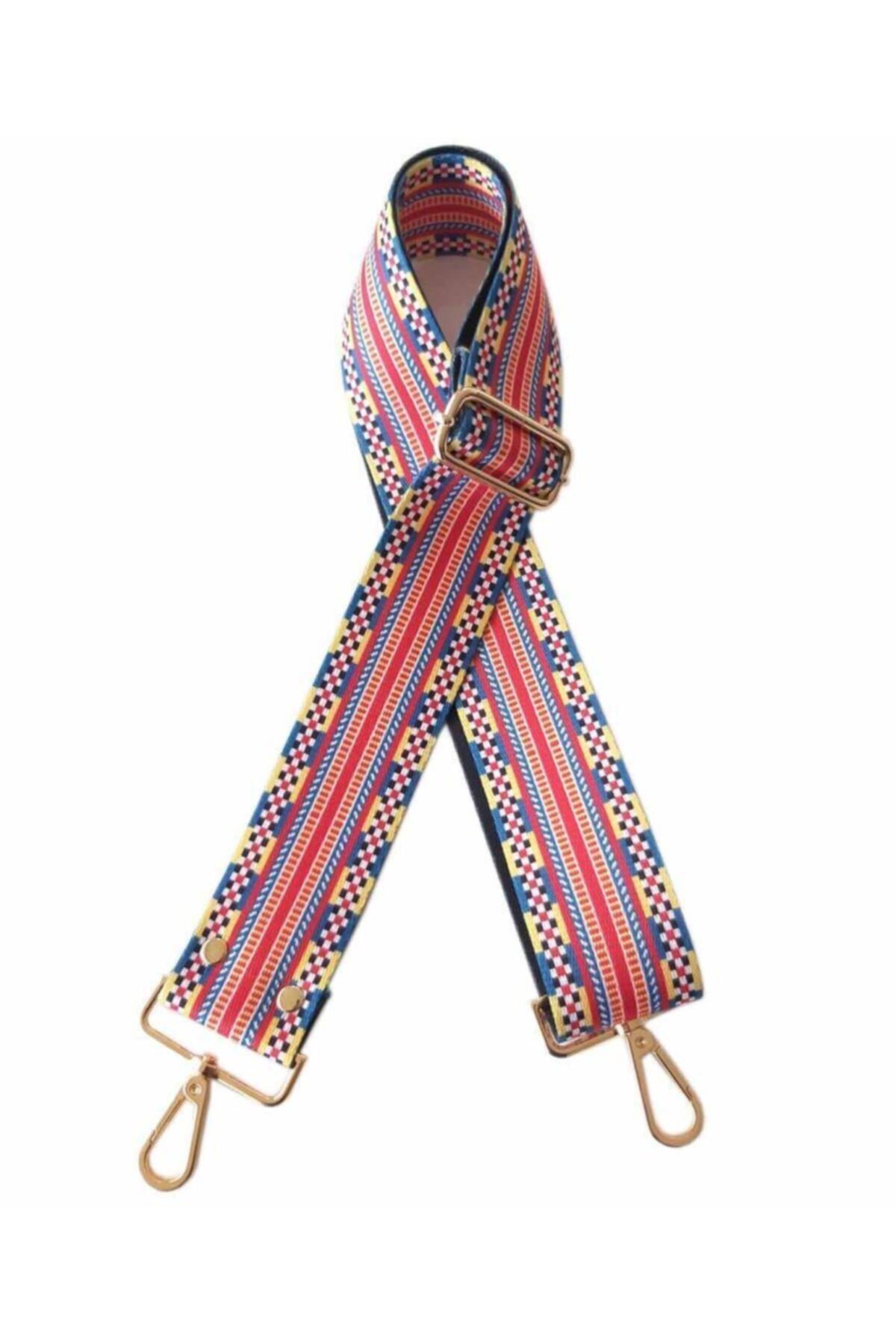 angel çanta aksesuar Polyester Kolon Çanta Sapı Dama Desen 120x5 Cm