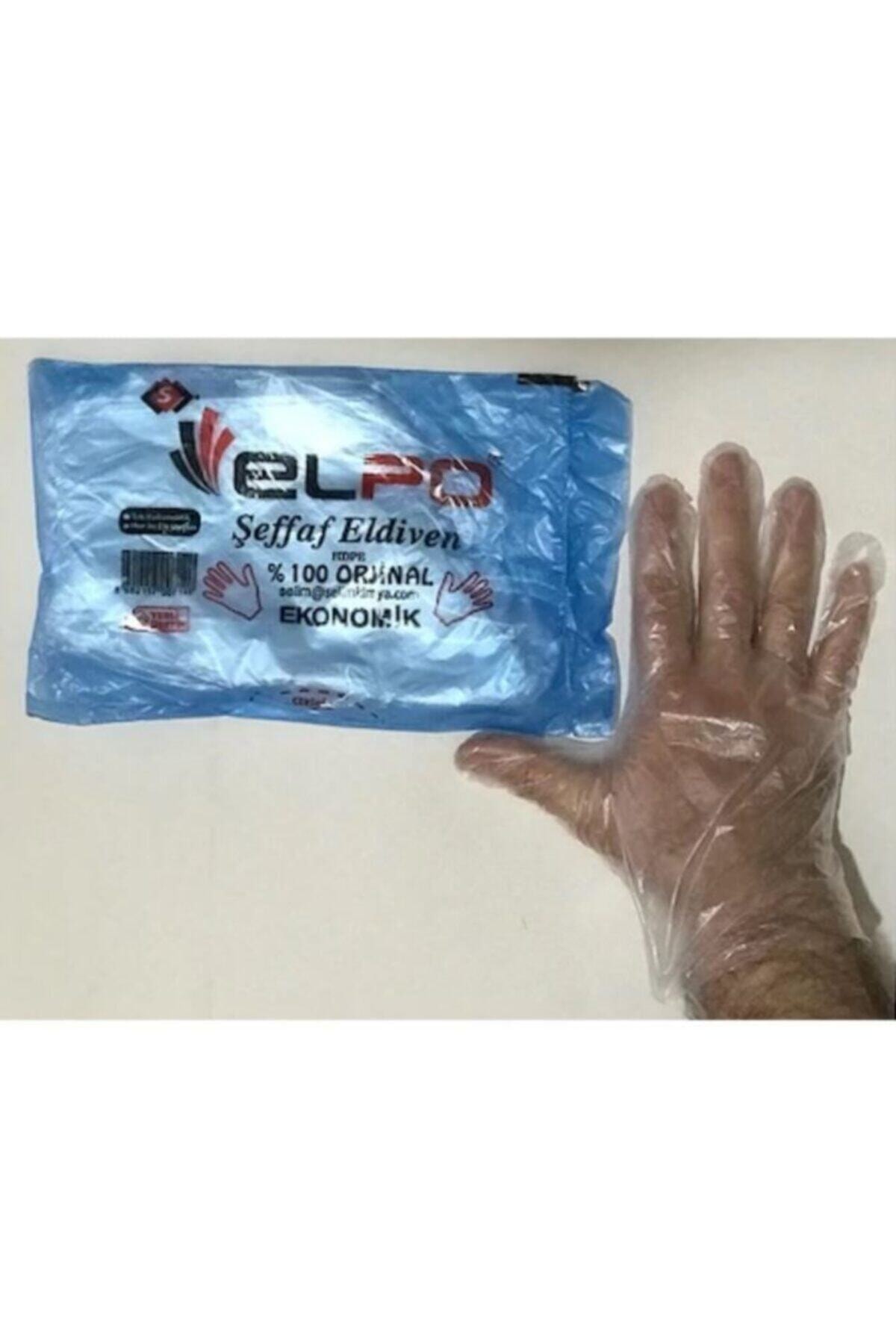 ELPO Şeffaf Poşet Eldiven 100 Lü 5 Paket ( Set ) 500 Adet