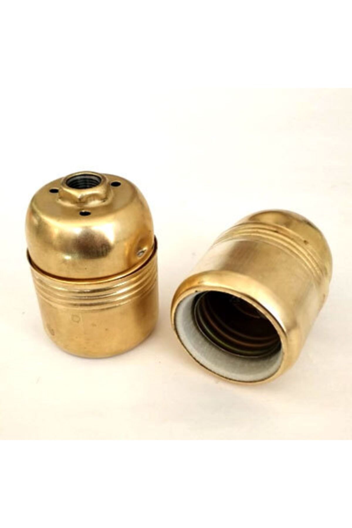 marketcik Sarı Metal E27 Duy Dekoratif Standart Avize Ampul Duyu