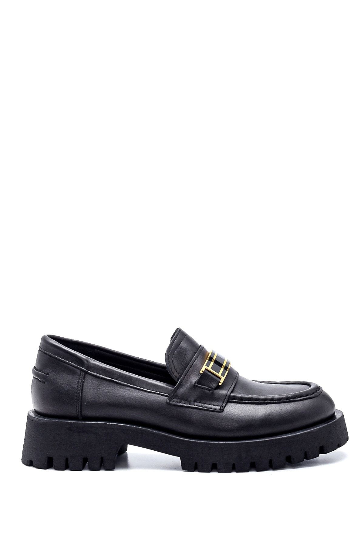 Derimod Kadın Deri Casual Tokalı Loafer