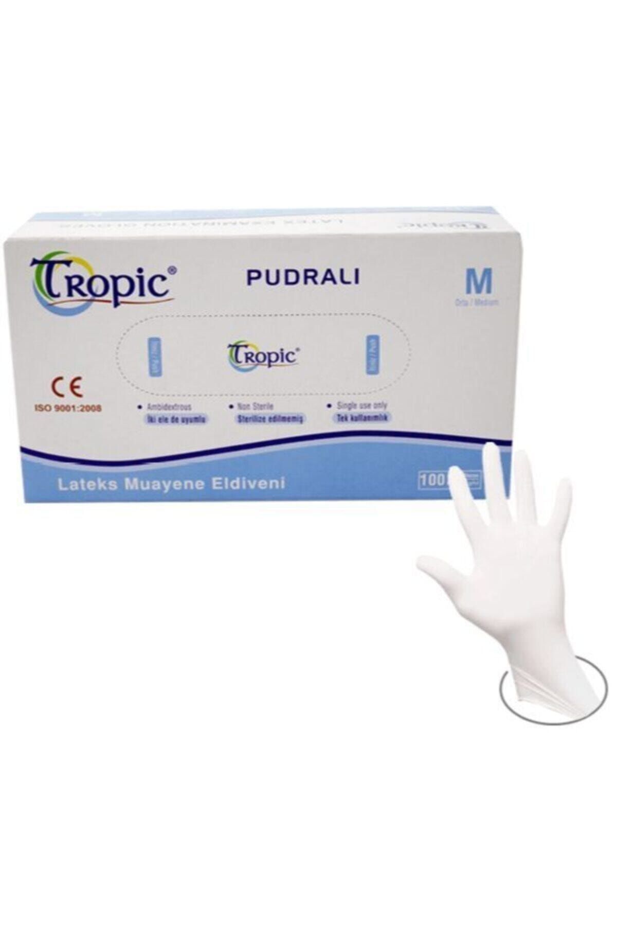 Tropic Lateks Pudralı Eldiven Medıum 100'lü