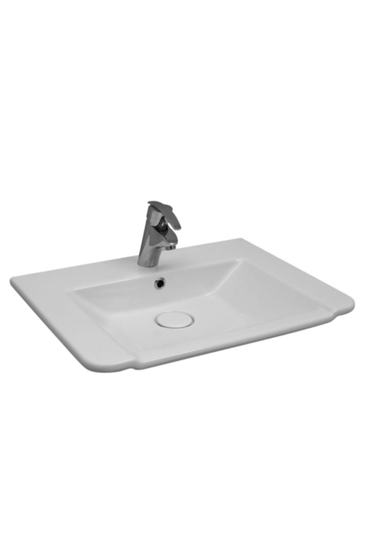 Eca Serel Diagonal Tezgah Üstü/duvara Monte 75 Cm Lavabo Dg30