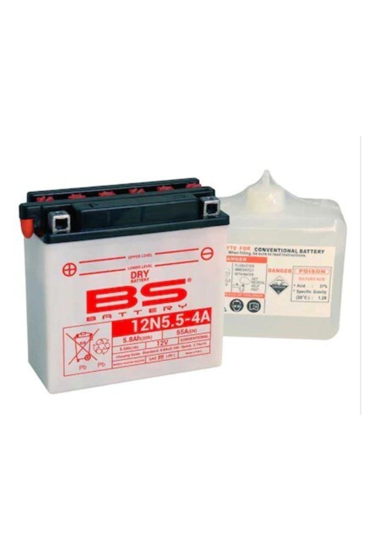 BS Battery 12n5.5-4a Motosiklet Aküsü