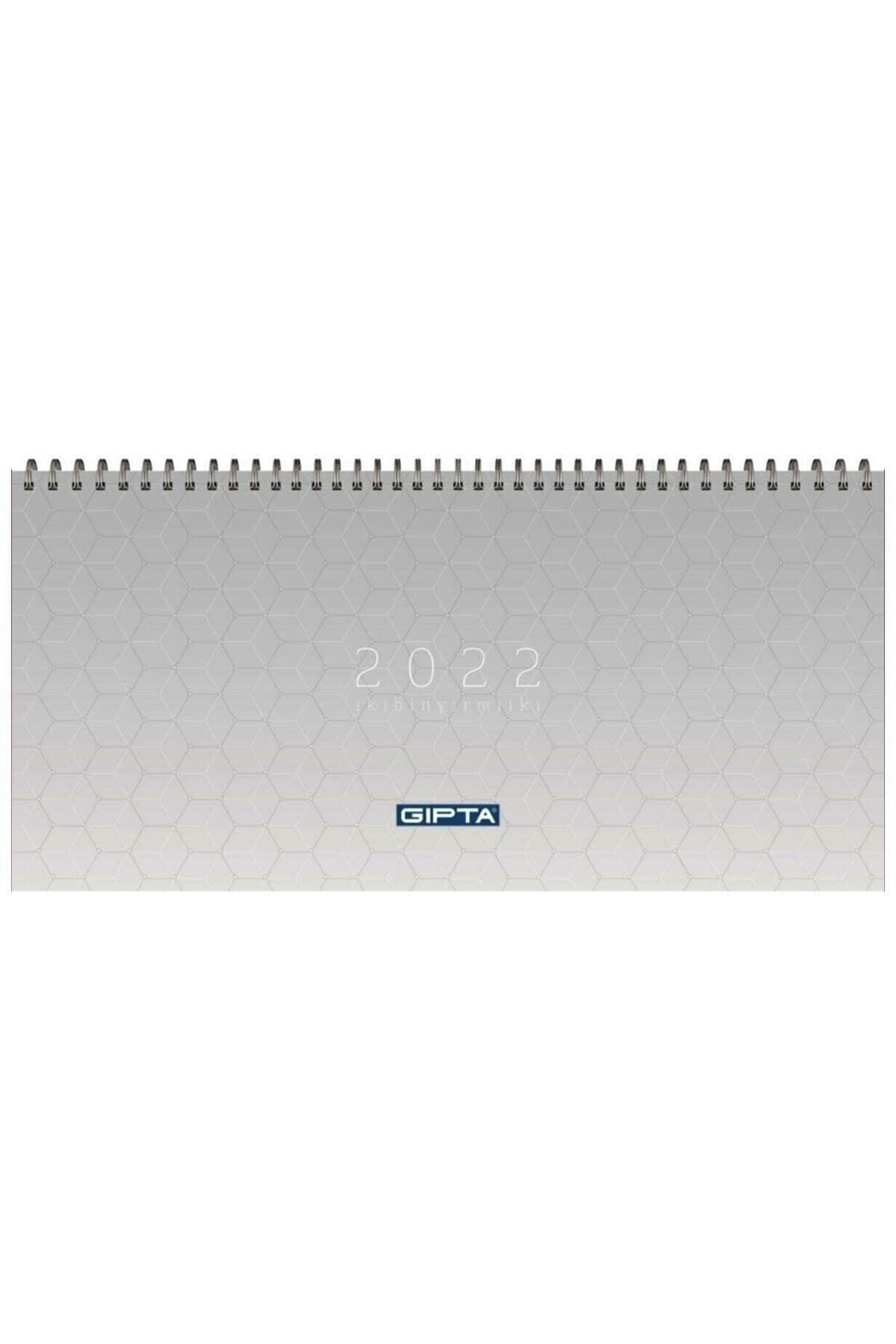 Gıpta Parc 2022 Haftalık Spiralli Masa Takvimi 16x33 Cm (506-pxk) Gri