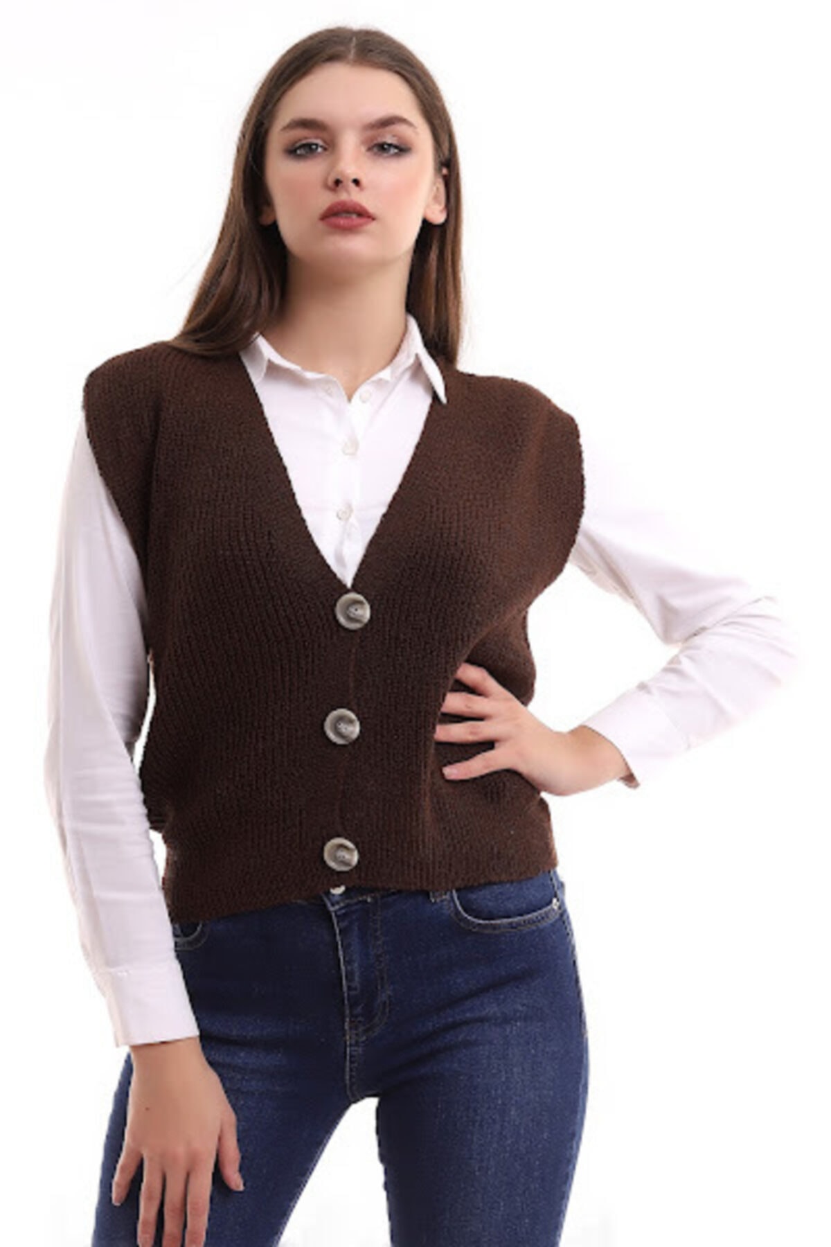 LEBUAS Düğmeli Triko Süveter