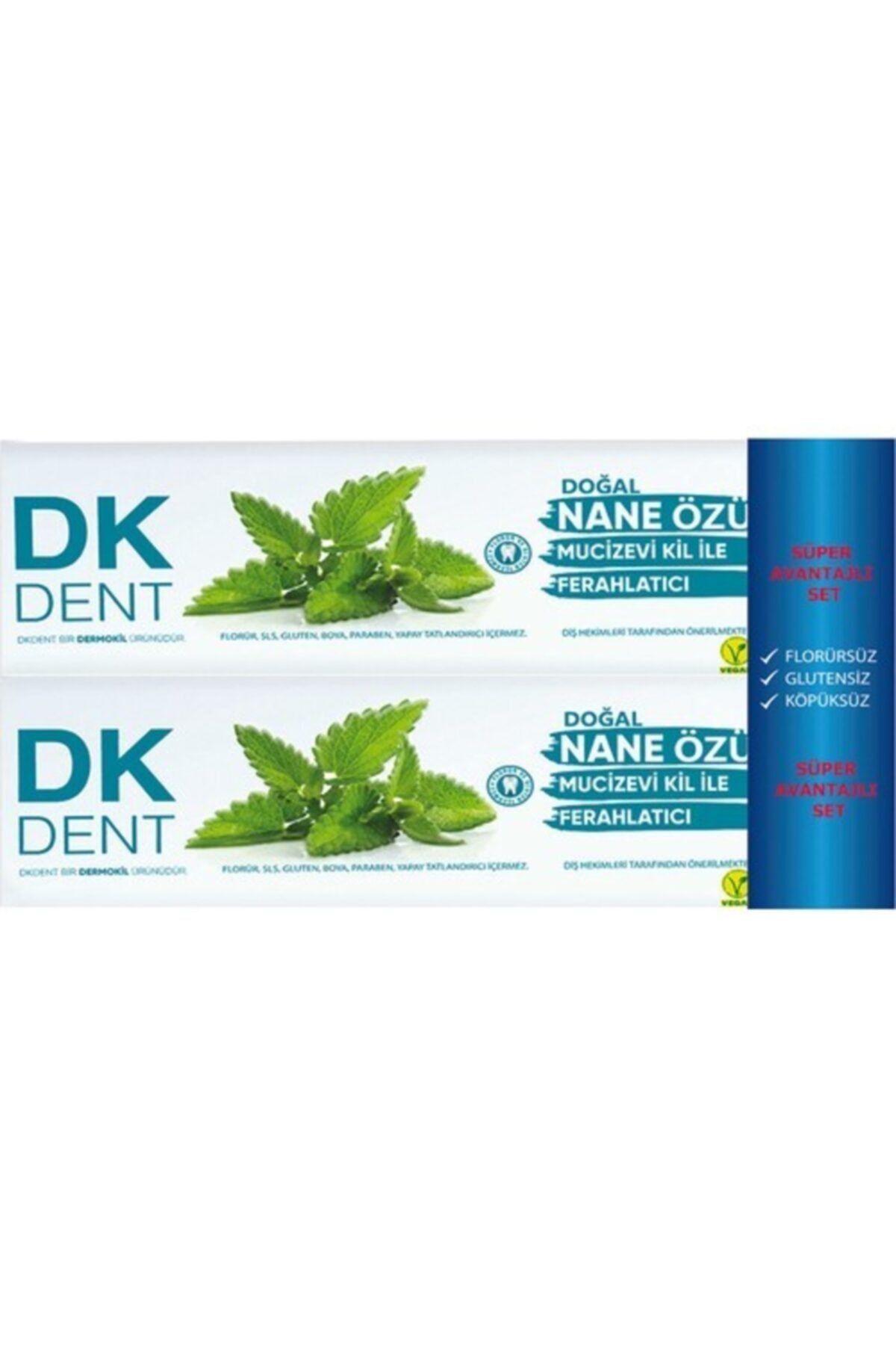 Dermokil Nane Özlü Diş Macunu Ferah Nefes 2'li Set 75ml+75 Ml