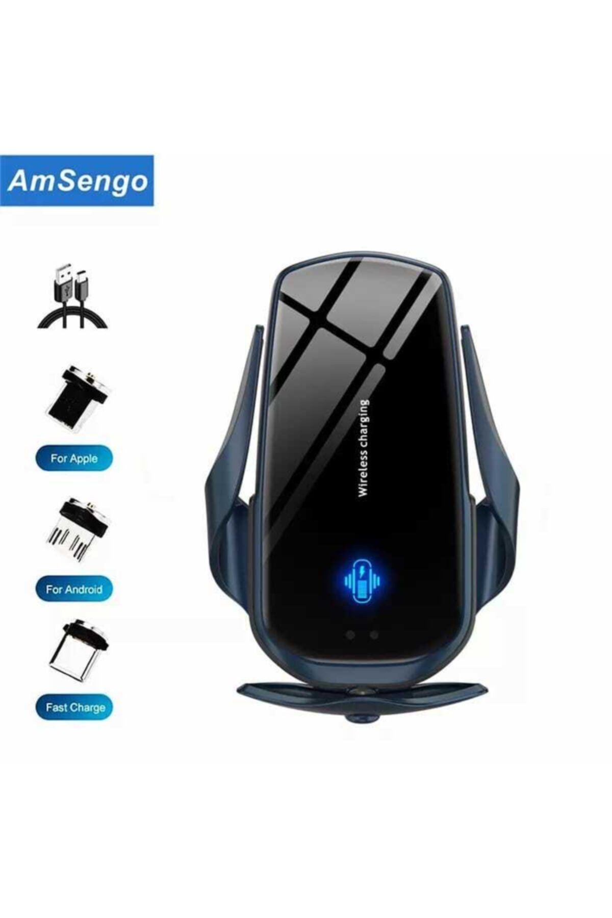 XTRIKE ME Smart Sensör F4s 15w Araç Içi Sensörlü Wireless Şarj Telefon Tutucu+manyetik Uç