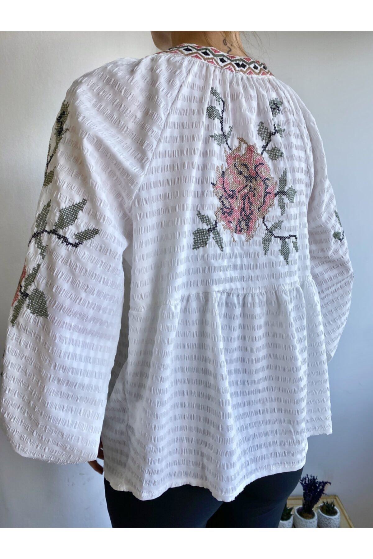 Angel Mia Gül Işlemeli Kimono