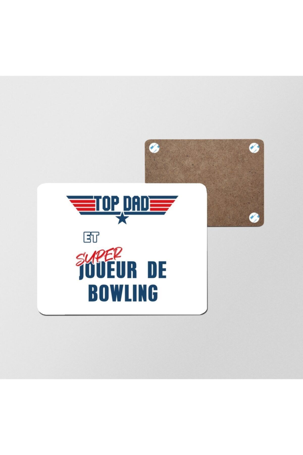 Fizello Top Papa Joueur De Bowling - Cadeau Mdf Tablo