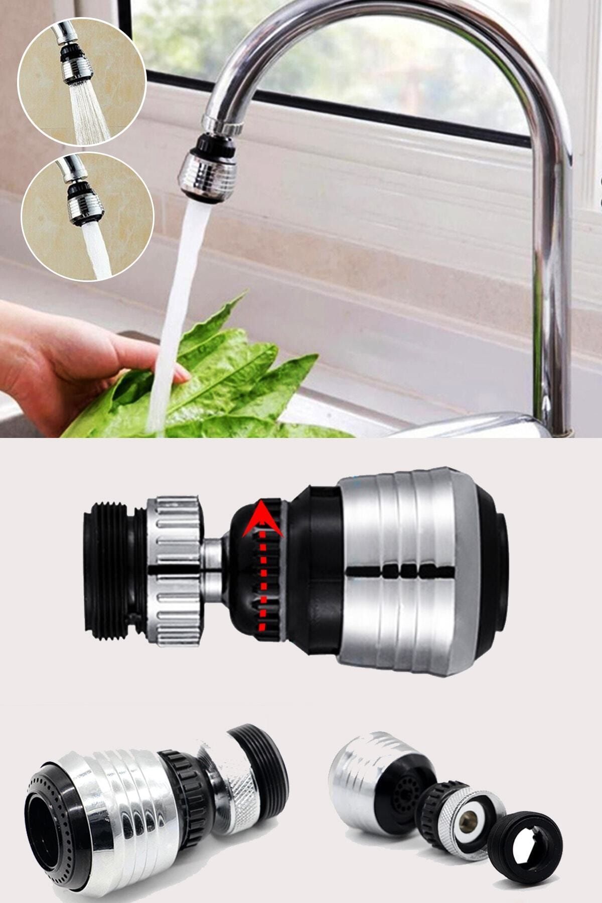 xolo Duş Perlatörlü Musluk Başlığı Lavabo Musluk Ucu Dönebilir 360 Derece Dönebilir Musluk Başlığı