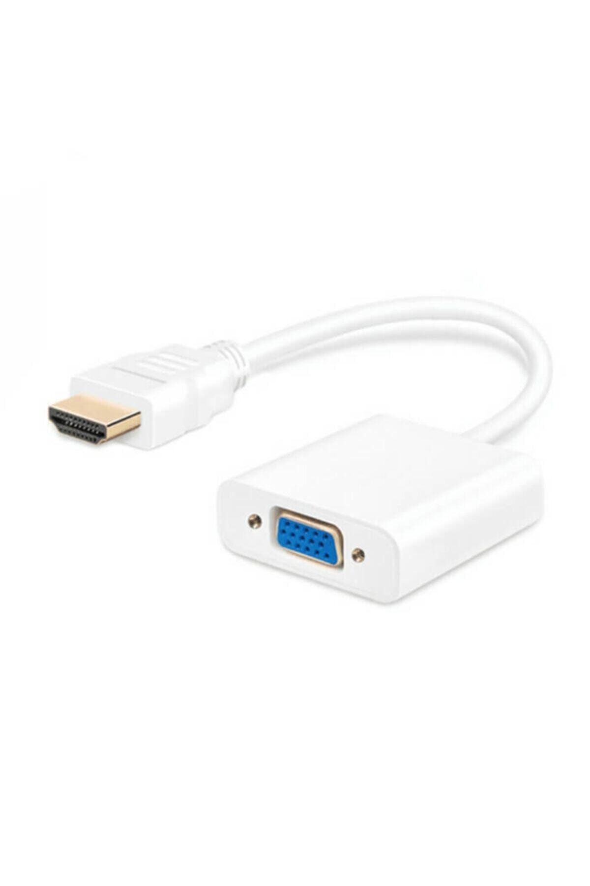 WOZLO Hdmi To Vga Çevirici Dönüştürücü Projeksiyon Notebok Pc Uyumlu Kablo