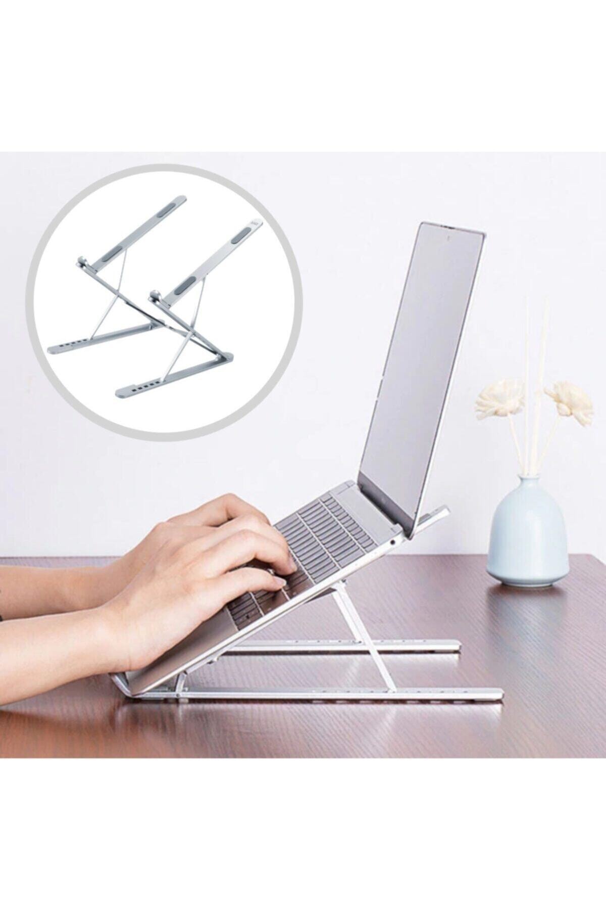 Mabelist Buffer Ayarlanabilir Dizüstü Destek Tabanı Tamamen Katlanabilir Taşınabilir Laptop Yükseltici