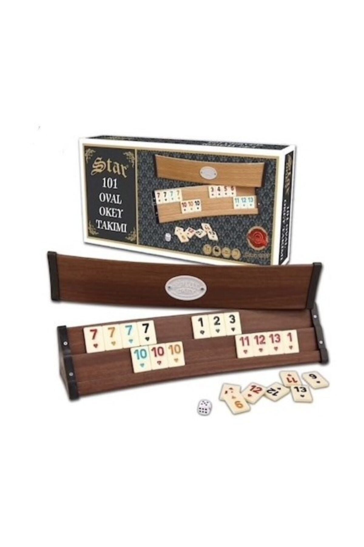 Star Okey 101 Oval Ahşap Okey Takımı 1010839