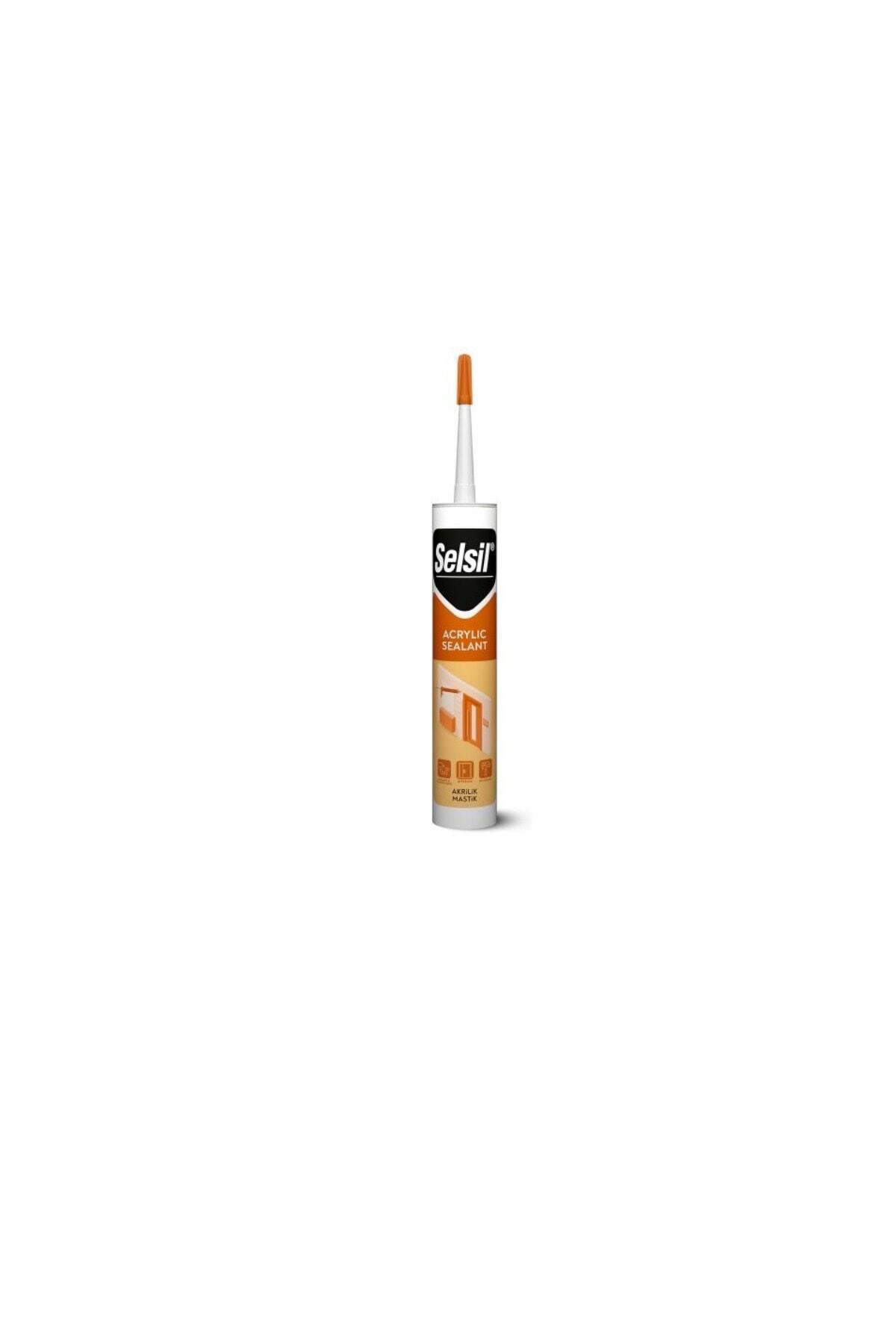 Selsil Silikonize Akrilik Mastik Beyaz 500 gr