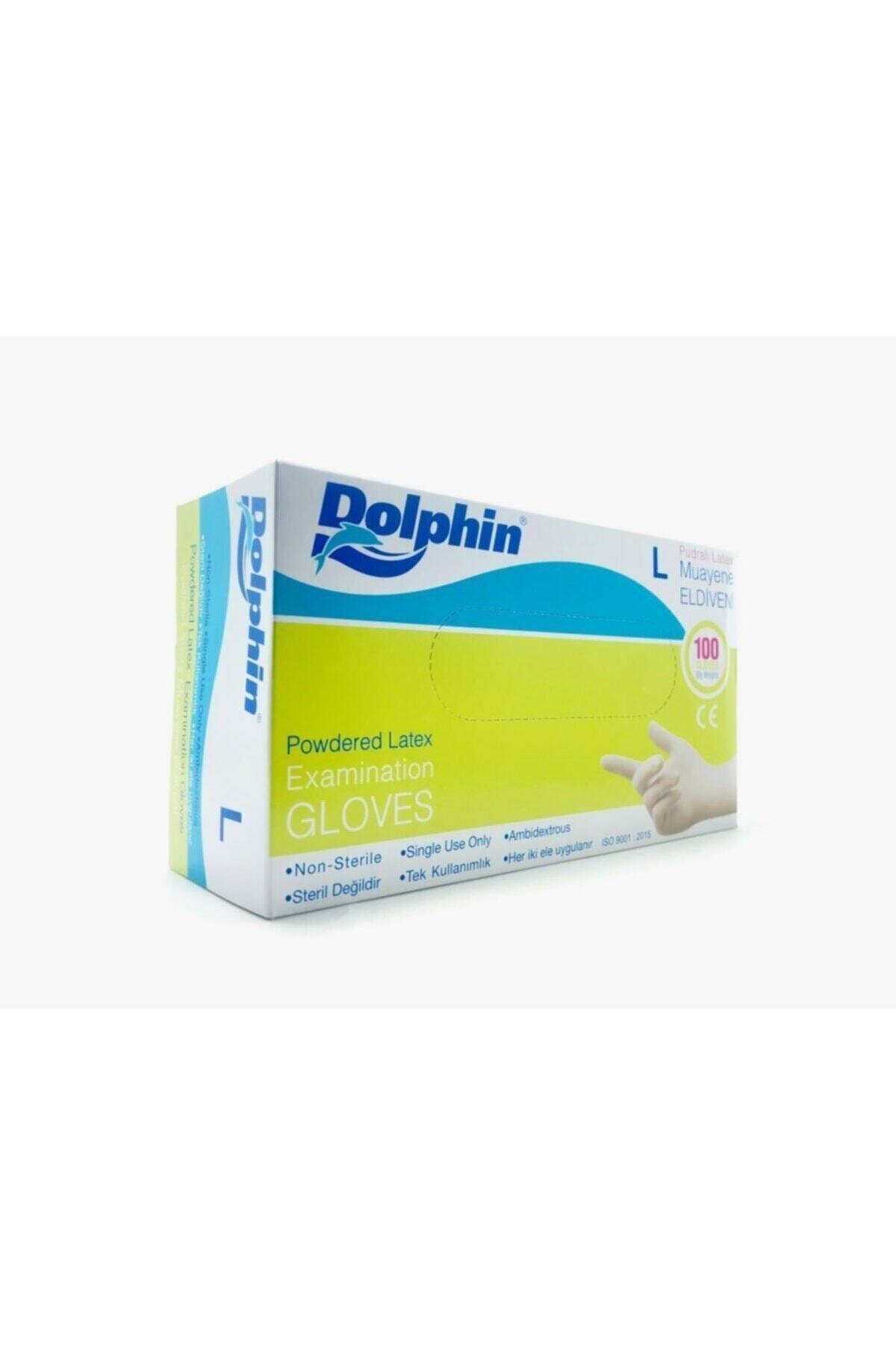 Dolphin Lateks Pudralı L  Eldiven 100 Adet 50 Çift