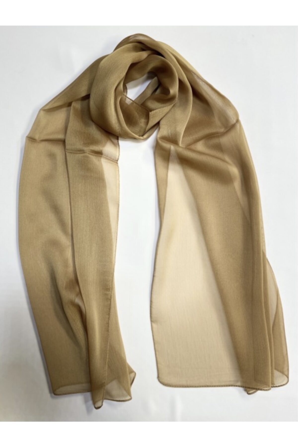 Soyluİpek Açık Kahverengi Ham Ipek Fular