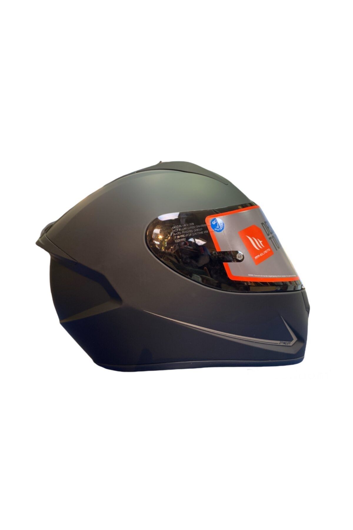 MT Helmets Kask Mt Stınger Matt Black Full Face (duman Camlı)