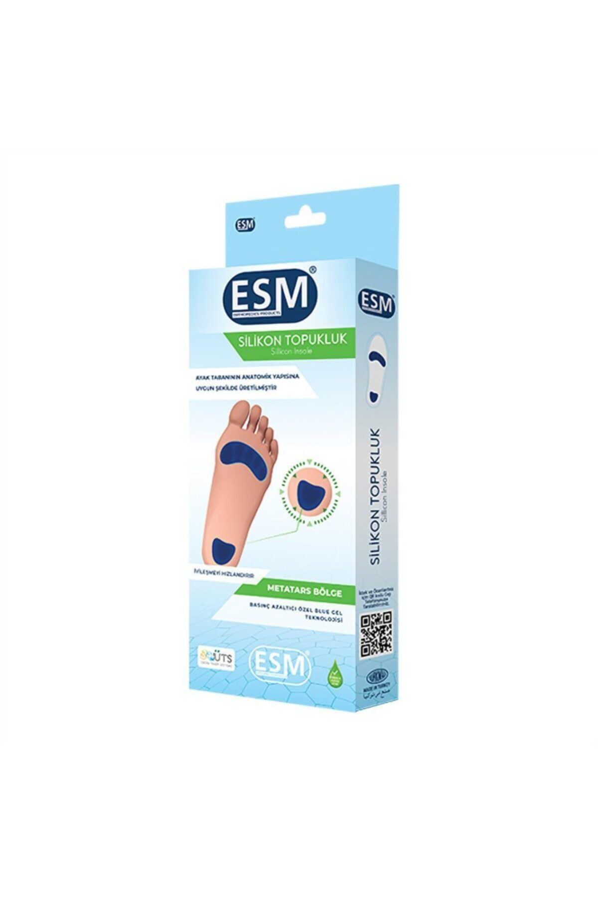ESM Ortopedik Medikal Silikon Tabanlık Topuk Dikeni Için Tabanlık Jel Tabanlık